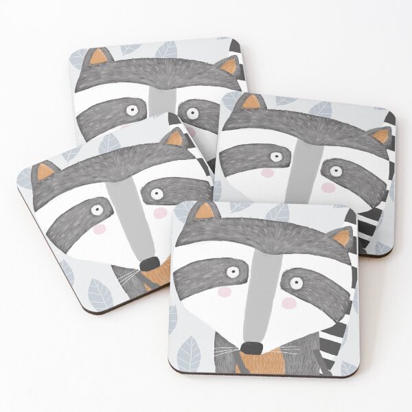 Item preview, Raccoon with Leaf Pattern by Artist Carla Daly designed and sold by Carla Daly.
