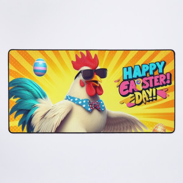 Item preview, rooster rides a skateboard Easter Funny animals designed and sold by Expressions-Sel.