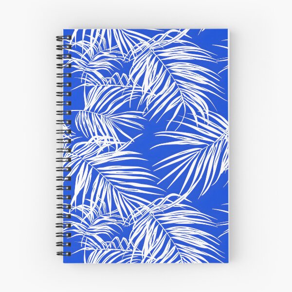 Item preview, Coconut Leaves white lines blue background designed and sold by kizenya.