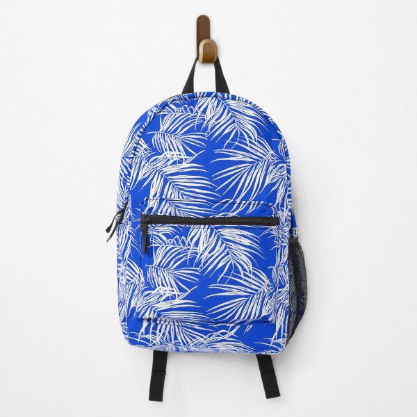 Item preview, Coconut Leaves white lines blue background designed and sold by kizenya.