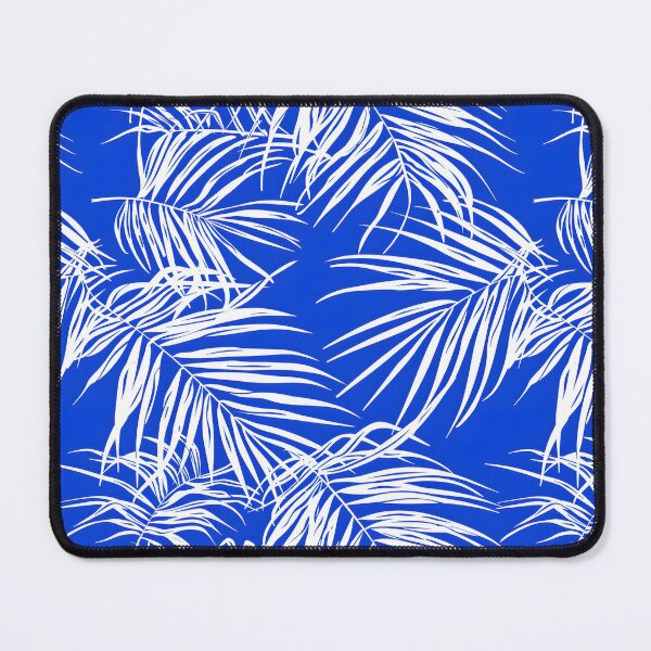 Item preview, Coconut Leaves white lines blue background designed and sold by kizenya.