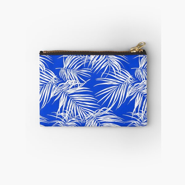 Item preview, Coconut Leaves white lines blue background designed and sold by kizenya.