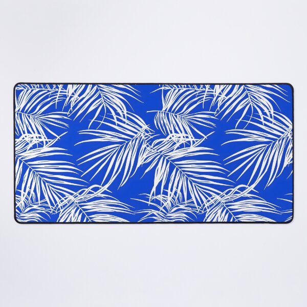 Item preview, Coconut Leaves white lines blue background designed and sold by kizenya.
