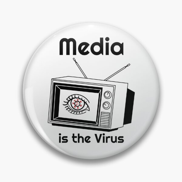 Item preview, Media Is The Virus Provocative Statement Social Commentary  designed and sold by The Junto Shop.