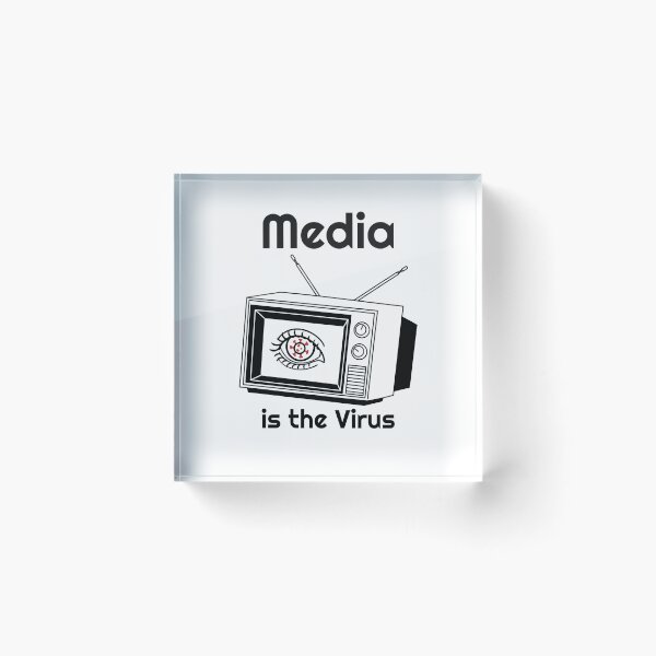 Item preview, Media Is The Virus Provocative Statement Social Commentary  designed and sold by The Junto Shop.