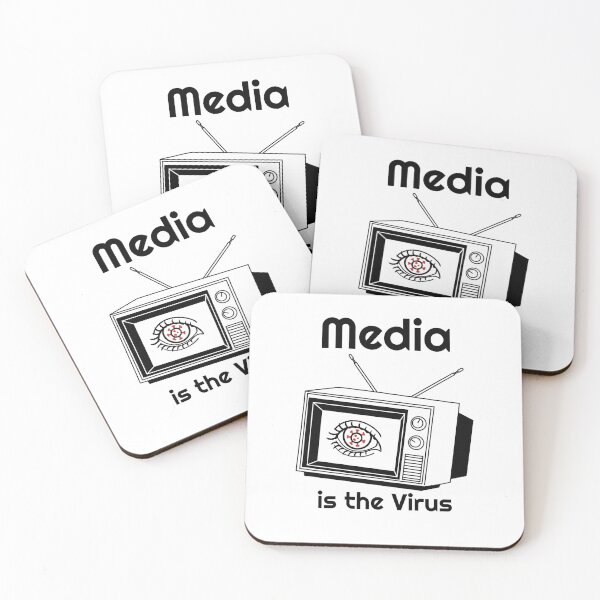 Item preview, Media Is The Virus Provocative Statement Social Commentary  designed and sold by The Junto Shop.