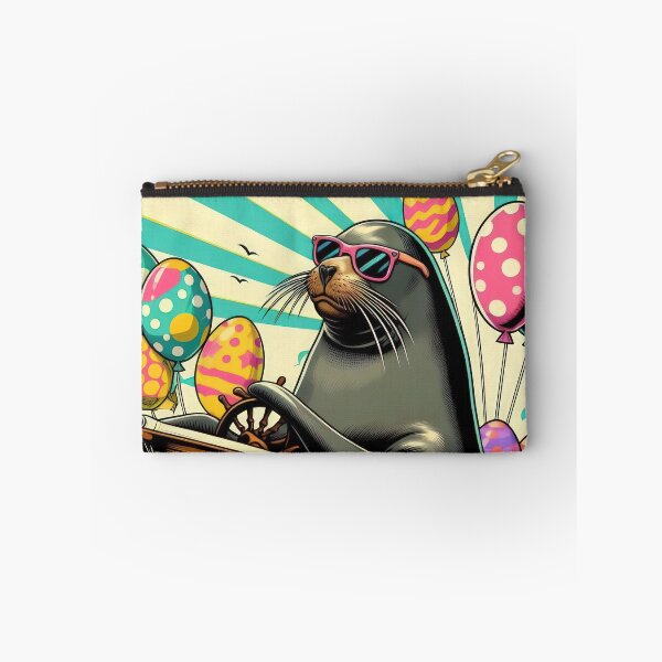 Item preview, seal drives a boat Easter Funny animals designed and sold by Expressions-Sel.