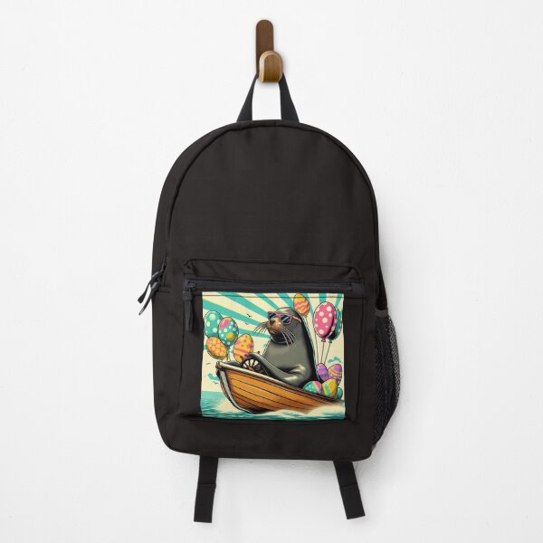Item preview, seal drives a boat Easter Funny animals designed and sold by Expressions-Sel.