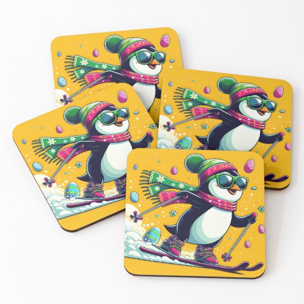 Item preview, penguin is skiing Easter Funny animals designed and sold by Expressions-Sel.