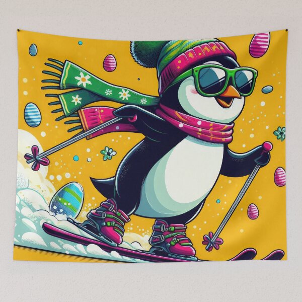 Item preview, penguin is skiing Easter Funny animals designed and sold by Expressions-Sel.