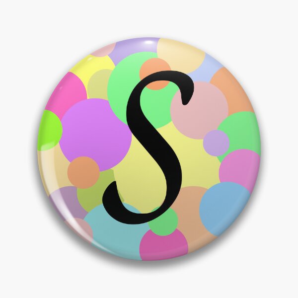 Item preview, Colorful Pastel Bubbles Upper Case Letter S Monogram designed and sold by MGonline.