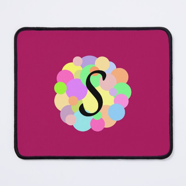 Item preview, Colorful Pastel Bubbles Upper Case Letter S Monogram designed and sold by MGonline.