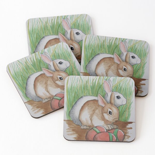 Item preview, Easter bunnies. Watercolor on 19x24cm paper. designed and sold by crowleyronan123.