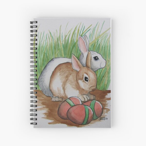Item preview, Easter bunnies. Watercolor on 19x24cm paper. designed and sold by crowleyronan123.