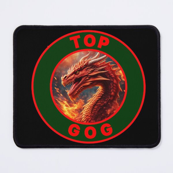 Item preview, FIERY TOP GOG GREEN RED 2 designed and sold by Marni Scofidio Desi9ns.