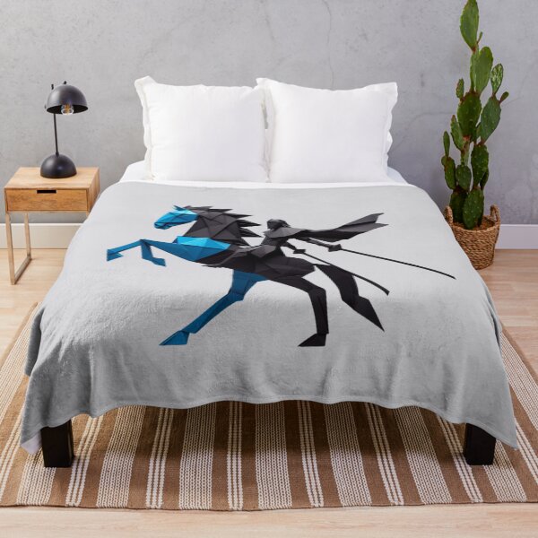 Item preview, Black and blue origami horse and knight designed and sold by coloursforkids.