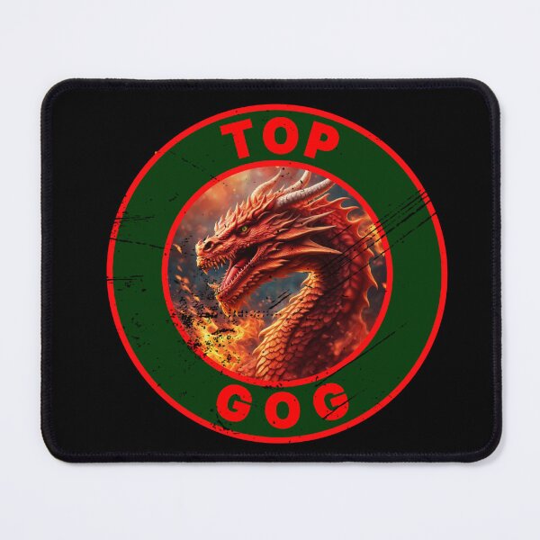 Item preview, FIERY TOP GOG GREEN RED DISTRESSED designed and sold by Marni Scofidio Desi9ns.