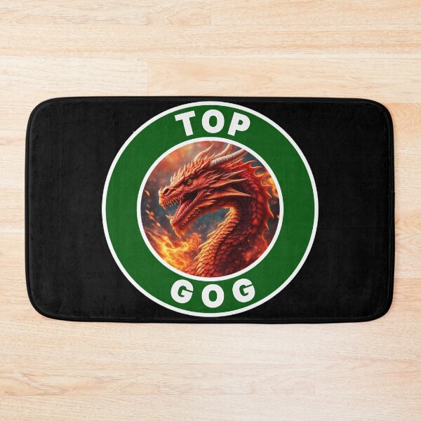 Item preview, FIERY TOP GOG GREEN WHITE 1 designed and sold by Marni Scofidio Desi9ns.