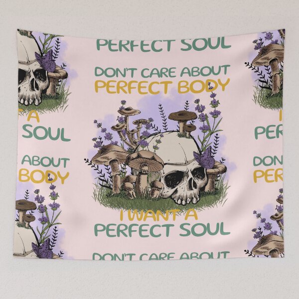 Item preview, I want a perfect body i want a perfect soul: Skull Lovers designed and sold by Cree8if.
