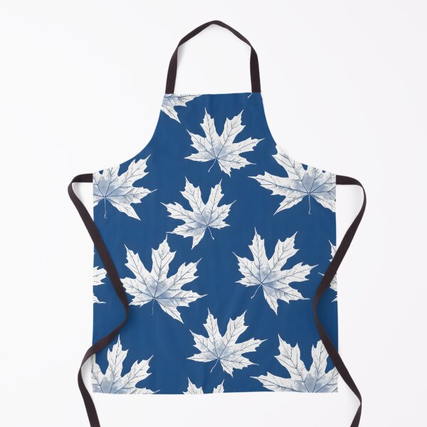 Item preview, Maple leaf white lines navy blue background designed and sold by kizenya.