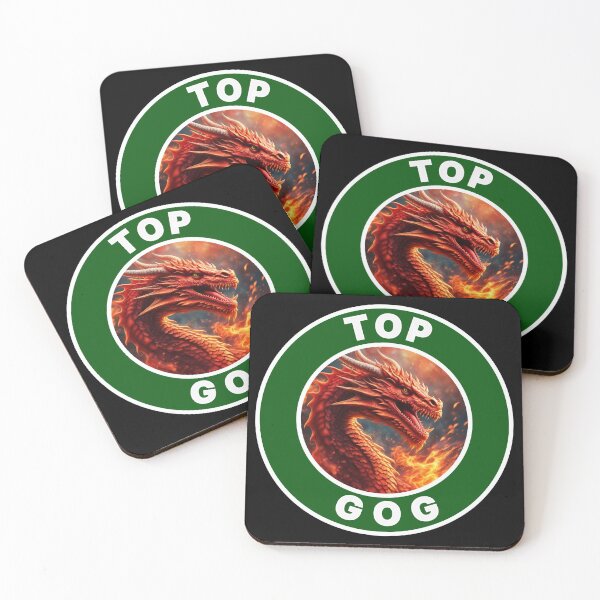 Item preview, FIERY TOP GOG GREEN WHITE 2 designed and sold by Marni Scofidio Desi9ns.