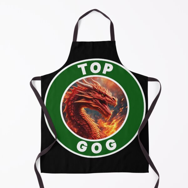 Item preview, FIERY TOP GOG GREEN WHITE 2 designed and sold by Marni Scofidio Desi9ns.