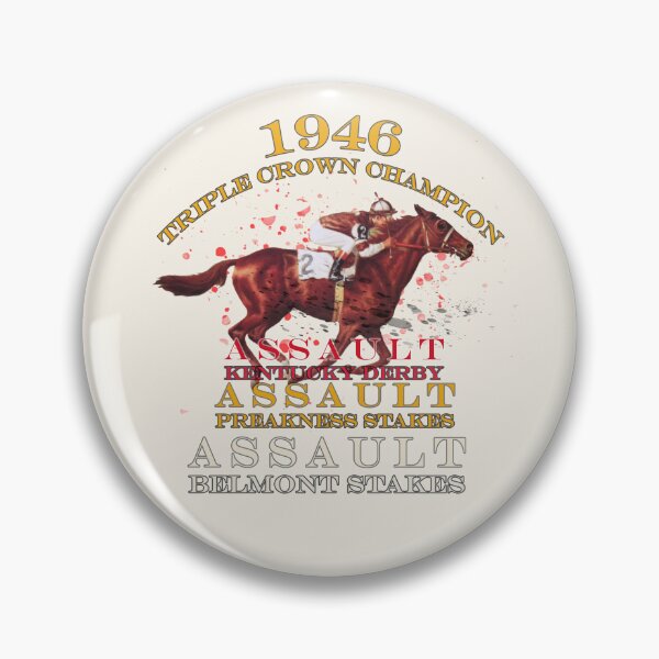 Item preview, 1946 Triple Crown Champion Assault horse racing design designed and sold by Ginny Luttrell.