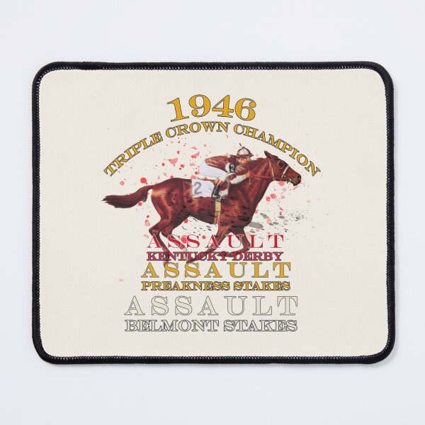 Item preview, 1946 Triple Crown Champion Assault horse racing design designed and sold by Ginny Luttrell.