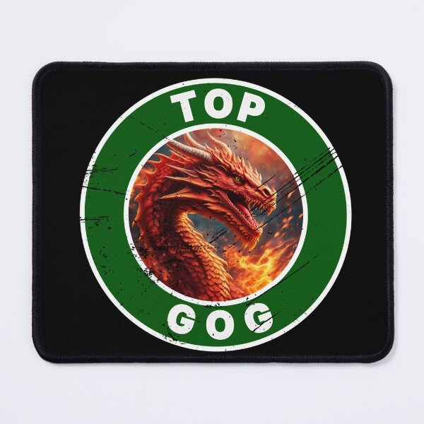Item preview, FIERY TOP GOG GREEN WHITE DISTRESSED designed and sold by Marni Scofidio Desi9ns.