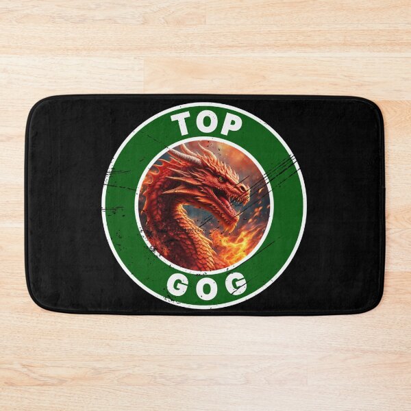 Item preview, FIERY TOP GOG GREEN WHITE DISTRESSED designed and sold by Marni Scofidio Desi9ns.