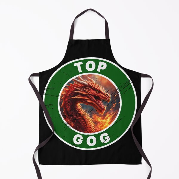 Item preview, FIERY TOP GOG GREEN WHITE DISTRESSED designed and sold by Marni Scofidio Desi9ns.