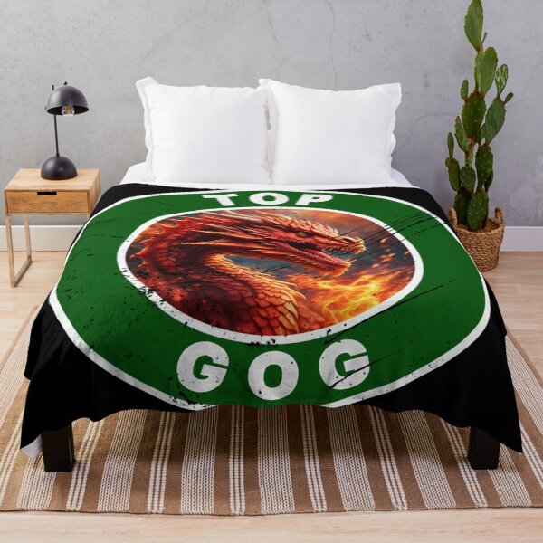 Item preview, FIERY TOP GOG GREEN WHITE DISTRESSED designed and sold by Marni Scofidio Desi9ns.