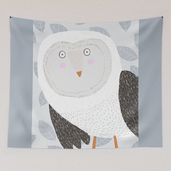 Item preview, Snow Owl with Leaf Pattern by Artist Carla Daly designed and sold by Carla Daly.
