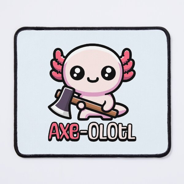 Item preview, Axe-olotl! Cute Axolotl Pun designed and sold by PMCreative.