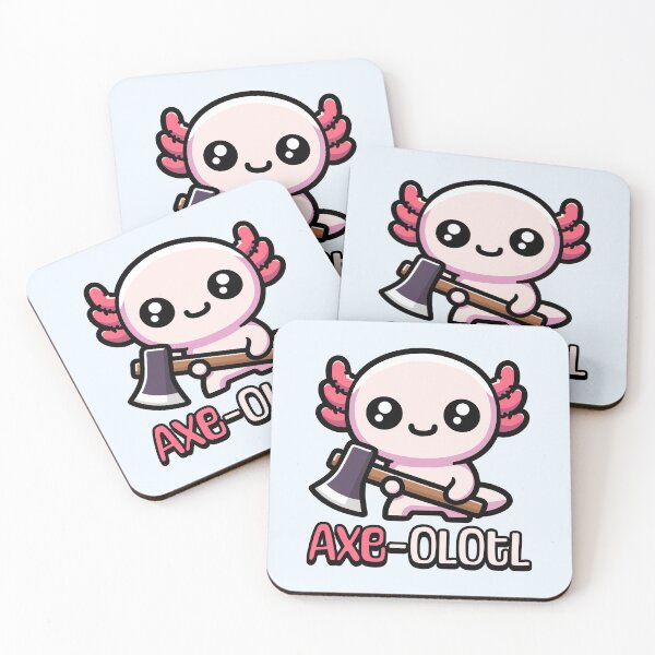 Item preview, Axe-olotl! Cute Axolotl Pun designed and sold by PMCreative.