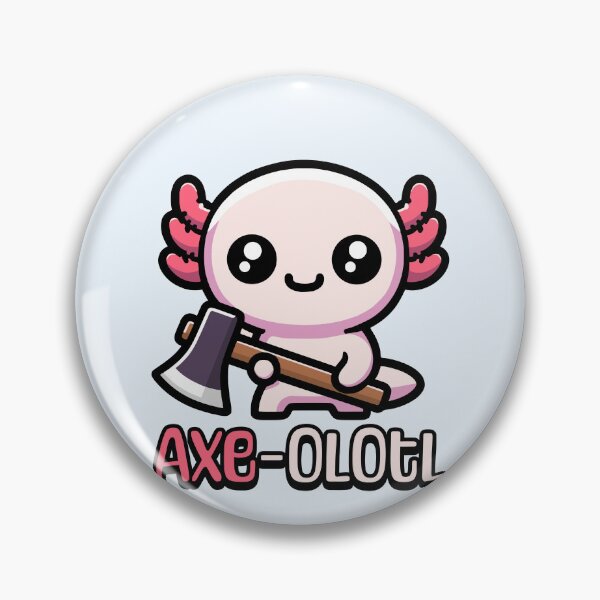 Item preview, Axe-olotl! Cute Axolotl Pun designed and sold by PMCreative.