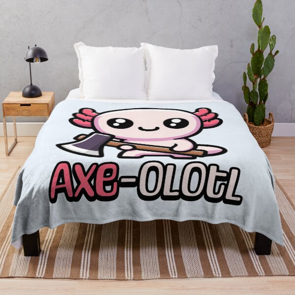 Item preview, Axe-olotl! Cute Axolotl Pun designed and sold by PMCreative.
