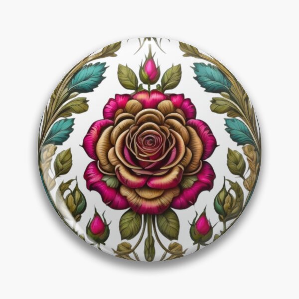 Item preview, Red Rose in Full Bloom - Stunning Botanical Illustration designed and sold by gallofoto.