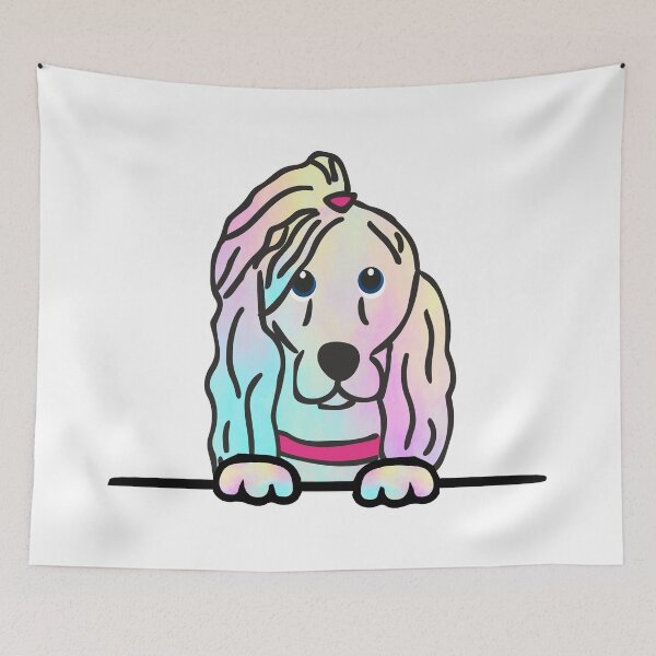 Item preview, Tie Dye Dog With Pony Tail designed and sold by m2inspiration.