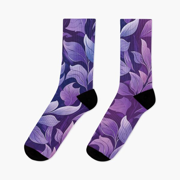 Item preview, "Purple Majesty: Digital Leaf Elegance" designed and sold by Urban Charm.