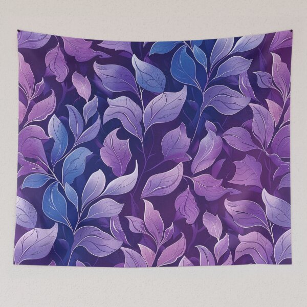Item preview, "Purple Majesty: Digital Leaf Elegance" designed and sold by Urban Charm.