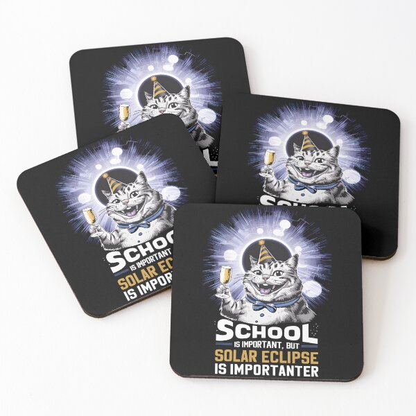 Item preview, School Is Important But Solar Eclipse Is Importanter - Cat lovers edition designed and sold by BobaTeeStore.