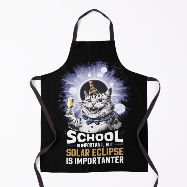 Item preview, School Is Important But Solar Eclipse Is Importanter - Cat lovers edition designed and sold by BobaTeeStore.