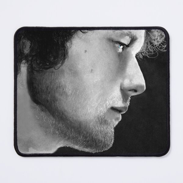 Item preview, Charcoal drawing by Laura Rispoli blue eyes side profile portrait  designed and sold by Laura-Rispoli.