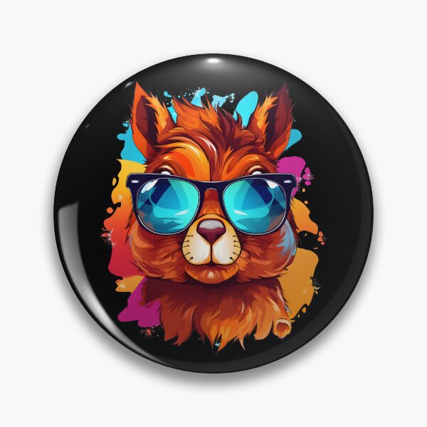Artikelvorschau, Colorful Kawaii Cute Cool Squirrel Wearing Sunglasses entworfen und verkauft von Leonardo Palumbo.