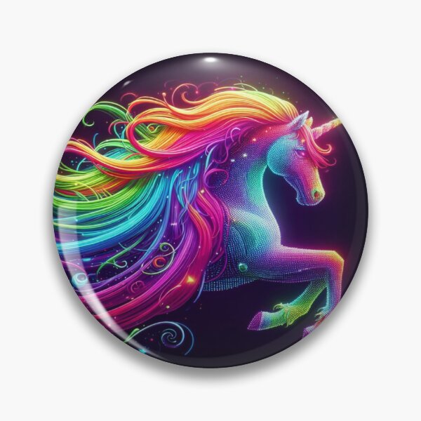 Item preview, Rainbow Glowing neon unicorn designed and sold by Dominika Farkašová.