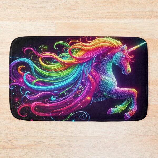 Item preview, Rainbow Glowing neon unicorn designed and sold by Dominika Farkašová.