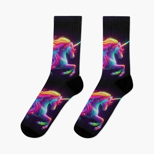 Item preview, Rainbow Glowing neon unicorn designed and sold by Dominika Farkašová.
