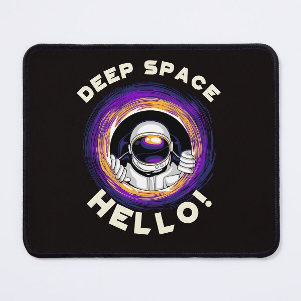 Item preview, magnifying glass and eye with say hello from deep space designed and sold by zambalala.