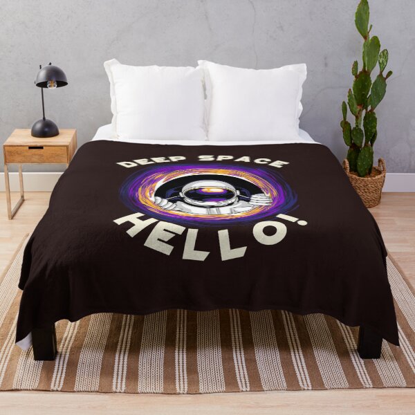 Item preview, magnifying glass and eye with say hello from  deep space  designed and sold by zambalala.